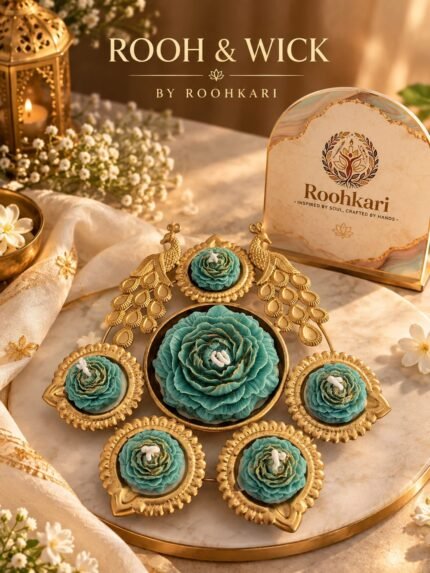 Peacock Royale Handcrafted Soy Wax Candle Set
